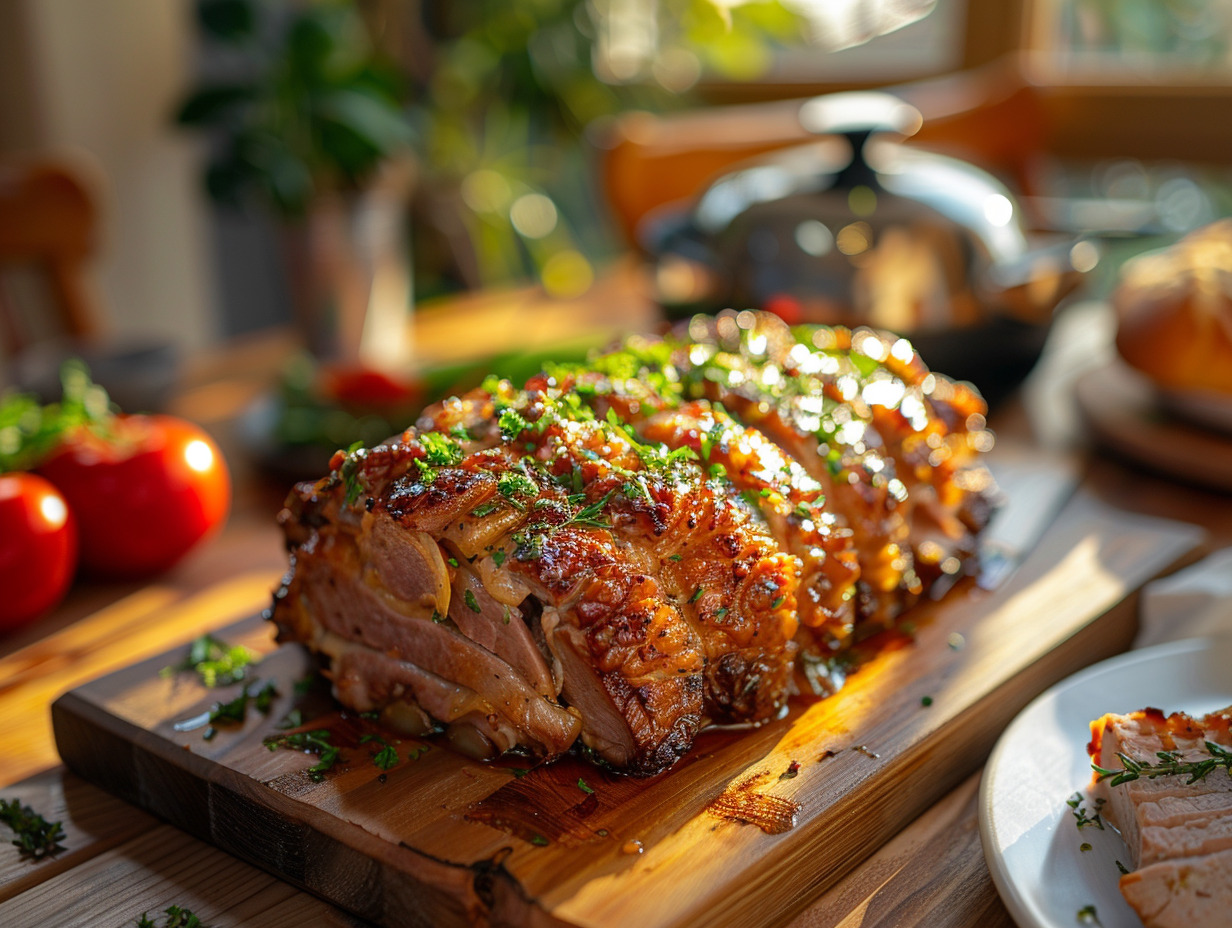 rôti porc