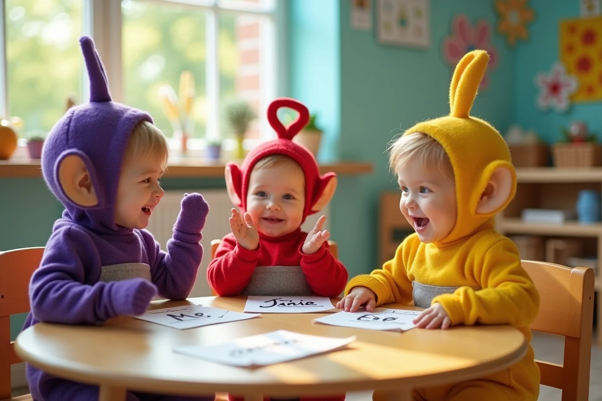 Trois enfants autour d