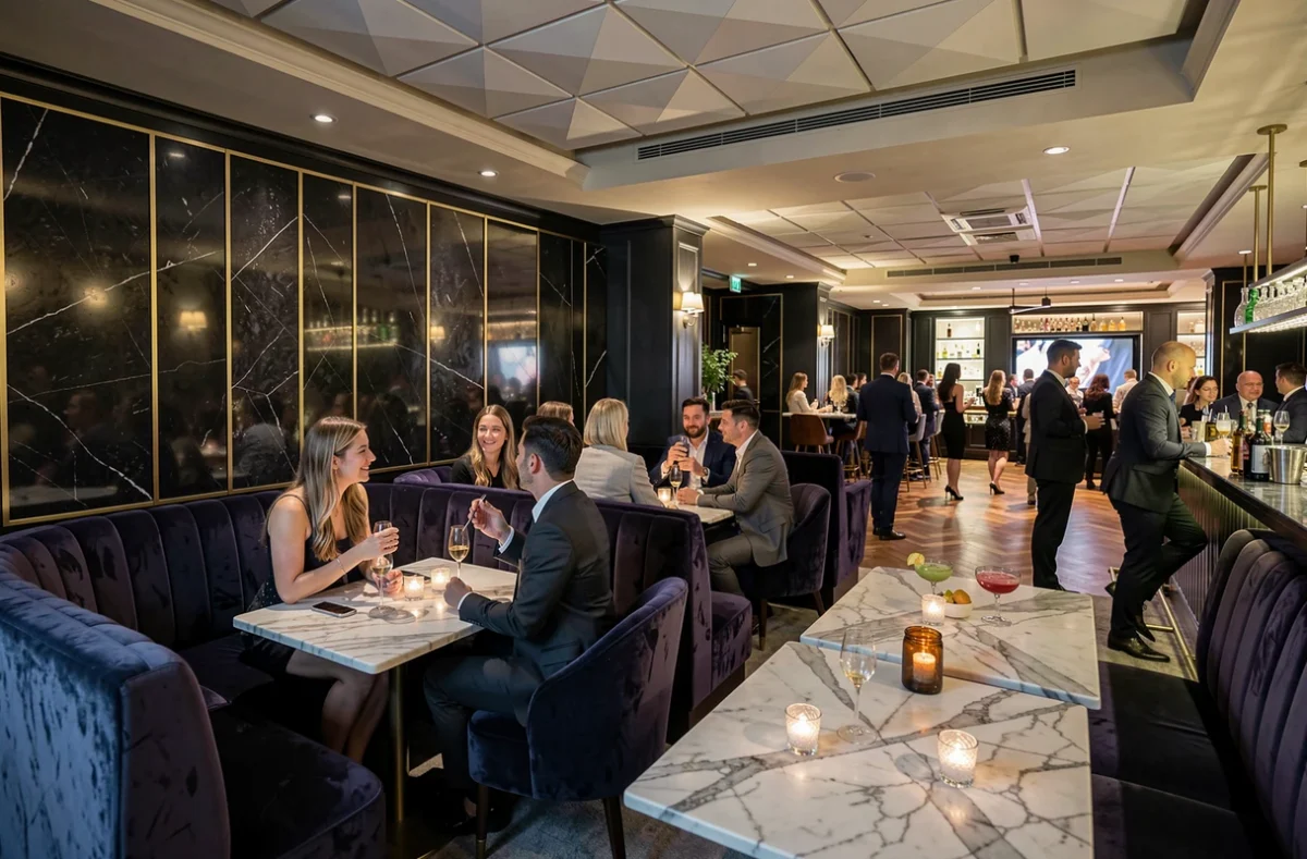 F&K Bistroclub, club premium à Lyon avec espaces VIP en velours et ambiance haut de gamme