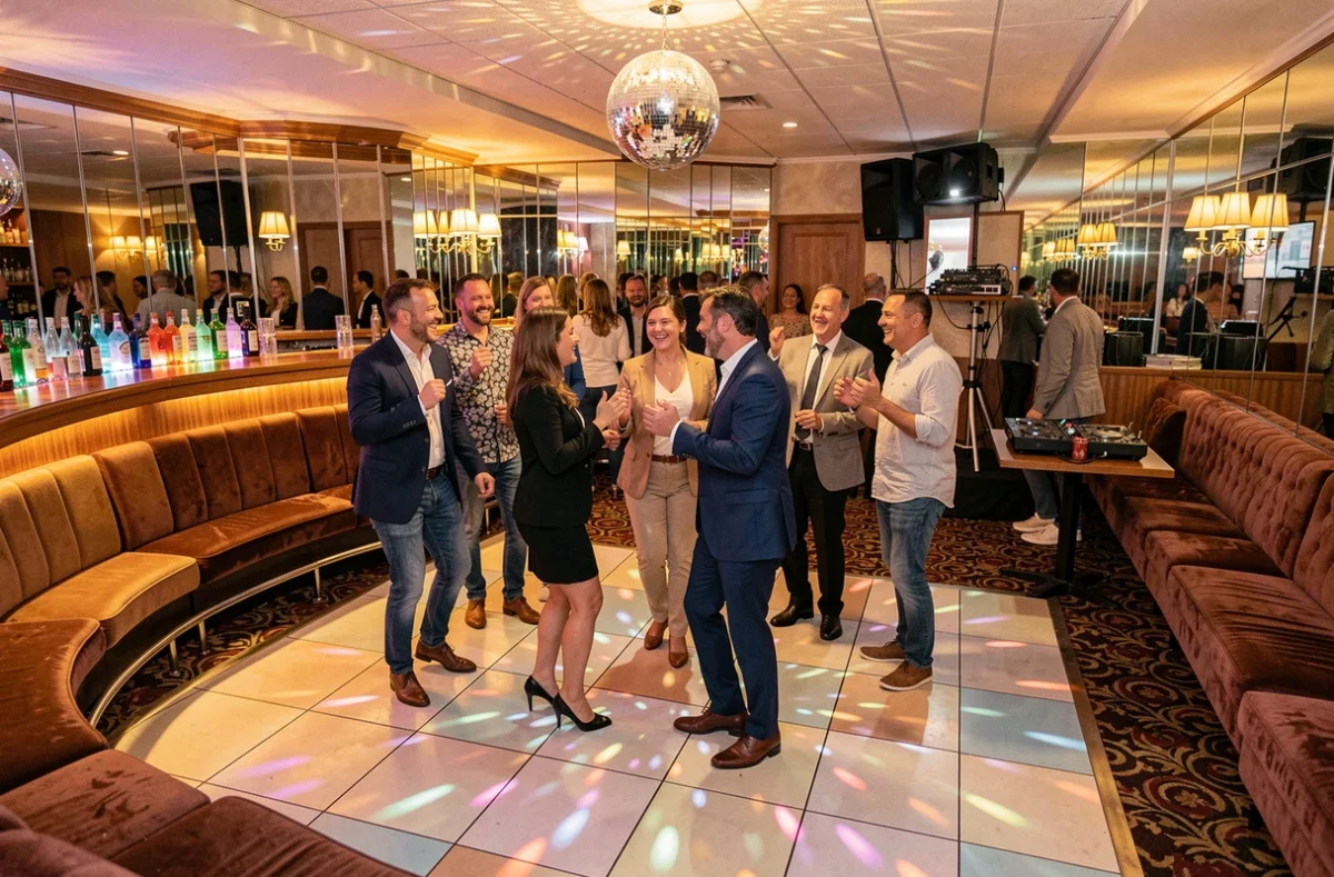Le Rétro, discothèque à Quincieux dans le Rhône avec piste de danse rétro, boule à facettes et ambiance festive